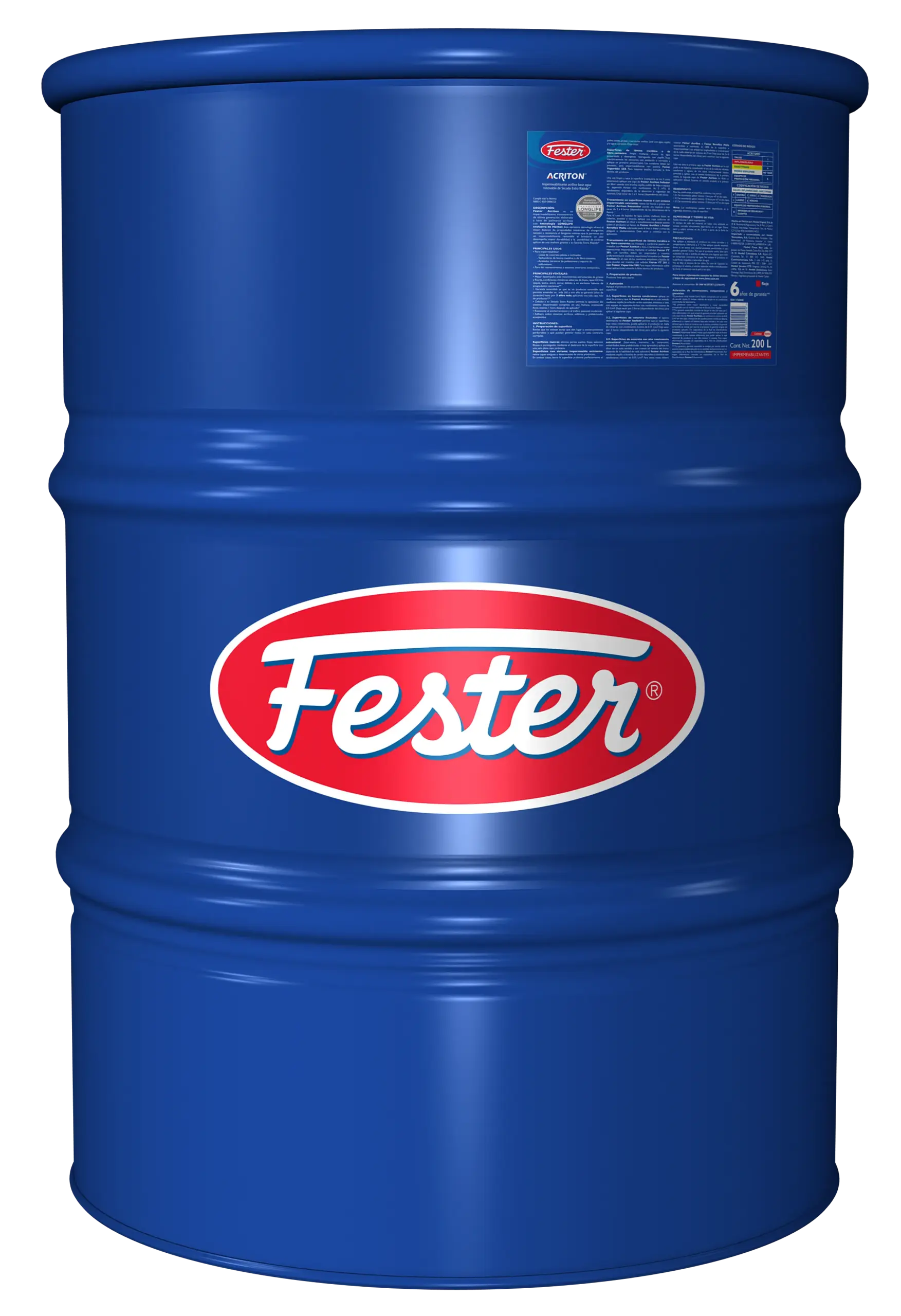 FESTER ACRITON PS MAX 6 AÑOS BLANCO TAM 200L